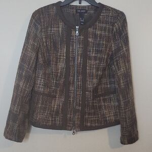 Womens | Axcess Women's Brown Tweed Blazer | C1